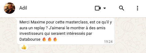 T&eacute;moignage d'Adil : j'aimerais le montrer &agrave; des amis investisseurs int&eacute;ress&eacute;s par DataBourse
